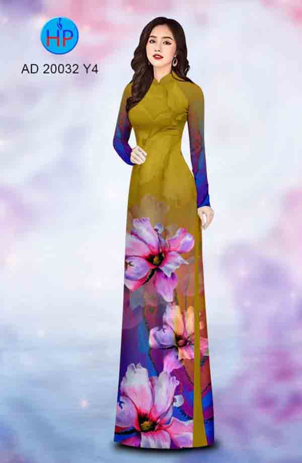 Vai ao dai hoa in 3D kieu moi AD 20032