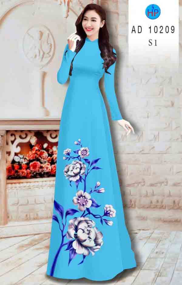 Vai ao dai hoa in 3D moi ra AD 10209