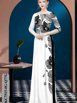 Vải áo dài hoa in 3D mới ra AD KC7515 17 Vai ao dai hoa in 3D moi ra AD KC7515