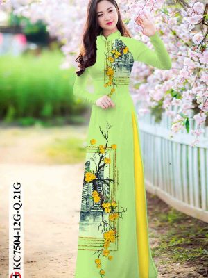 Vải áo dài hoa mai thiết kế 2020 AD KC7504 17 Vai ao dai hoa mai thiet ke 2020 AD KC7504