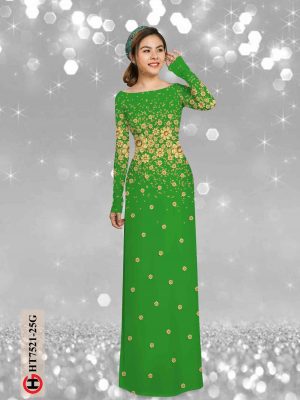 Vải áo dài hoa nhí kiểu mới AD HT7521 17 Vai ao dai hoa nhi kieu moi AD HT7521
