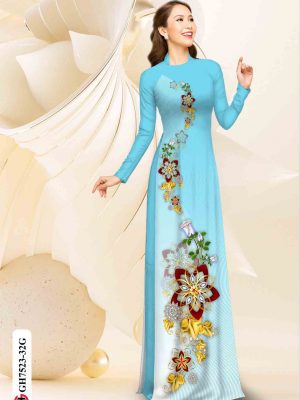 Vải áo dài hoa văn mới ra AD GH7523 16 Vai ao dai hoa van moi ra AD GH7523