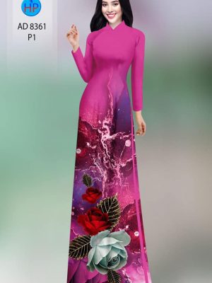Vải áo dài hoa hồng kiểu mới AD 8361 33 1604372043 364 Vai ao dai hoa hong kieu moi AD 8361