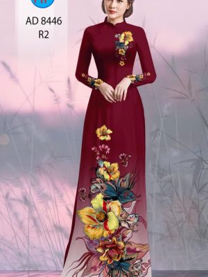 Vải áo dài hoa in 3D kiểu mới AD 8446 24 1604372286 834 Vai ao dai hoa in 3D kieu moi AD 8446