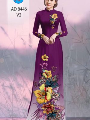 Vải áo dài hoa in 3D kiểu mới AD 8446 27 1604372287 601 Vai ao dai hoa in 3D kieu moi AD 8446