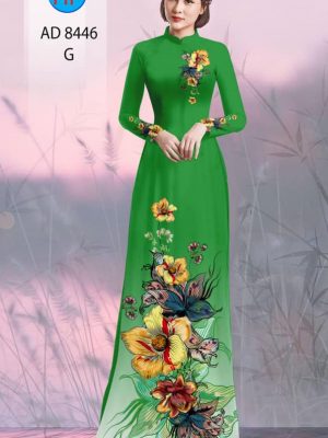 Vải áo dài hoa in 3D kiểu mới AD 8446 26 1604372287 774 Vai ao dai hoa in 3D kieu moi AD 8446
