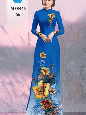 Vải áo dài hoa in 3D kiểu mới AD 8446 28 1604372287 935 Vai ao dai hoa in 3D kieu moi AD 8446