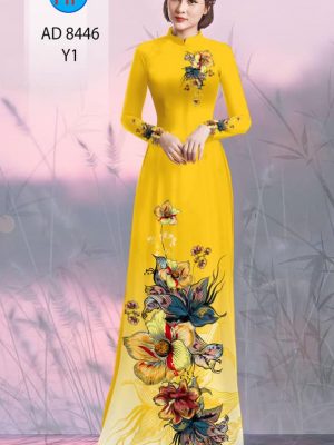 Vải áo dài hoa in 3D kiểu mới AD 8446 33 1604372288 865 Vai ao dai hoa in 3D kieu moi AD 8446