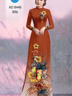 Vải áo dài hoa in 3D kiểu mới AD 8446 35 1604372288 931 Vai ao dai hoa in 3D kieu moi AD 8446