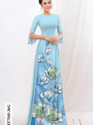 Vải áo dài hoa in 3D kiểu mới AD HT7545 31 1604373912 855 Vai ao dai hoa in 3D kieu moi AD HT7545