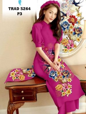 Vải áo dài hoa in 3D mới ra AD CT4003 21 1604374976 916 Vai ao dai hoa in 3D moi ra AD CT4003