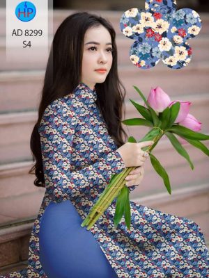 Vải áo dài hoa nhí mới ra AD 8299 33 1604375648 406 Vai ao dai hoa nhi moi ra AD 8299