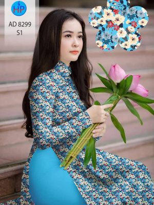 Vải áo dài hoa nhí mới ra AD 8299 30 1604375648 473 Vai ao dai hoa nhi moi ra AD 8299