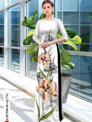 Vải áo dài hoa in 3D thiết kế 2020 AD GH7558 20 1604725409 696 Vai ao dai hoa in 3D thiet ke 2020 AD