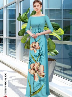 Vải áo dài hoa in 3D thiết kế 2020 AD GH7558 28 1604725410 61 Vai ao dai hoa in 3D thiet ke 2020 AD