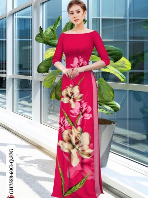 Vải áo dài hoa in 3D thiết kế 2020 AD GH7558 25 1604725410 801 Vai ao dai hoa in 3D thiet ke 2020 AD