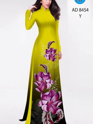Vải áo dài hoa in 3D kiểu mới AD 8454 21 1604725642 45 Vai ao dai hoa in 3D kieu moi AD 8454
