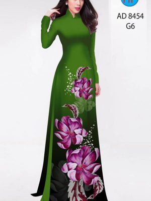Vải áo dài hoa in 3D kiểu mới AD 8454 23 1604725643 870 Vai ao dai hoa in 3D kieu moi AD 8454