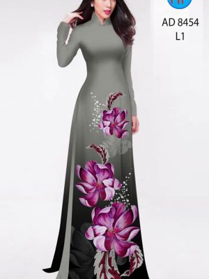 Vải áo dài hoa in 3D kiểu mới AD 8454 26 1604725644 971 Vai ao dai hoa in 3D kieu moi AD 8454