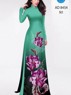 Vải áo dài hoa in 3D kiểu mới AD 8454 36 1604725646 914 Vai ao dai hoa in 3D kieu moi AD 8454