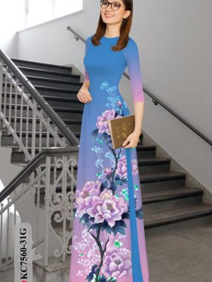 Vải áo dài hoa in 3D thiết kế 2020 AD KC7560 19 1604726317 170 Vai ao dai hoa in 3D thiet ke 2020 AD