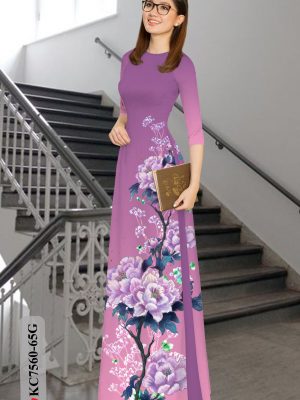 Vải áo dài hoa in 3D thiết kế 2020 AD KC7560 25 1604726318 820 Vai ao dai hoa in 3D thiet ke 2020 AD