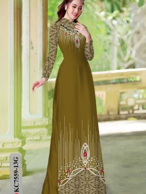 Vải áo dài hoa văn độc đáo kiểu mới AD KC7559 18 1604726505 354 Vai ao dai hoa van doc dao kieu moi AD