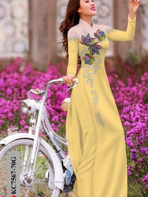 Vải áo dài in hình lá mới ra AD KC7567 20 1604728025 101 Vai ao dai in hinh la moi ra AD KC7567