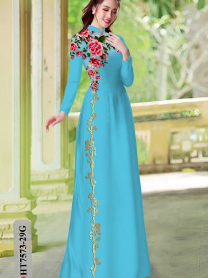 Vải Áo Dài Hoa Hồng kiểu mới AD HT7573 20 1604906367 594 Vai Ao Dai Hoa Hong kieu moi AD HT7573