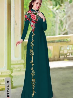 Vải Áo Dài Hoa Hồng kiểu mới AD HT7573 22 1604906368 228 Vai Ao Dai Hoa Hong kieu moi AD HT7573