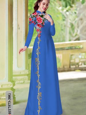 Vải Áo Dài Hoa Hồng kiểu mới AD HT7573 23 1604906368 501 Vai Ao Dai Hoa Hong kieu moi AD HT7573