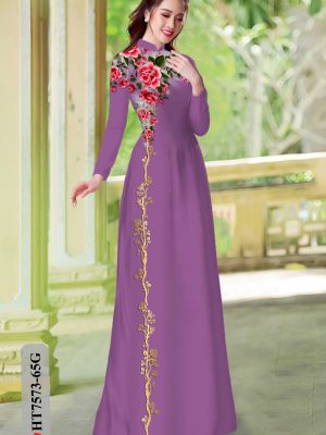 Vải Áo Dài Hoa Hồng kiểu mới AD HT7573 28 1604906369 111 Vai Ao Dai Hoa Hong kieu moi AD HT7573