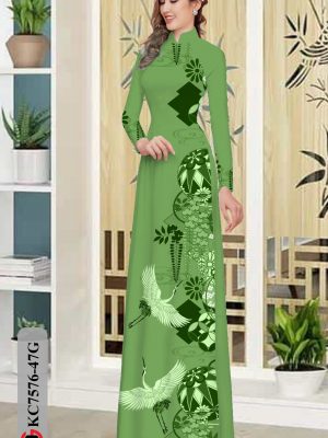 Vải Áo Dài Chim Hạc kiểu mới AD KC7576 23 1604906820 390 Vai Ao Dai Chim Hac kieu moi AD KC7576
