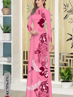 Vải Áo Dài Chim Hạc kiểu mới AD KC7576 22 1604906820 422 Vai Ao Dai Chim Hac kieu moi AD KC7576