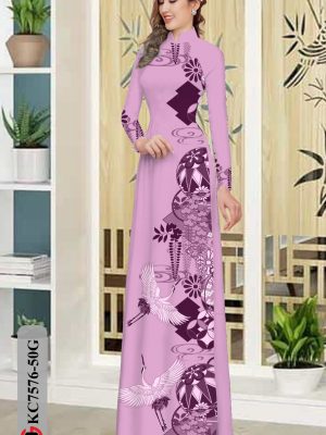 Vải Áo Dài Chim Hạc kiểu mới AD KC7576 24 1604906820 464 Vai Ao Dai Chim Hac kieu moi AD KC7576