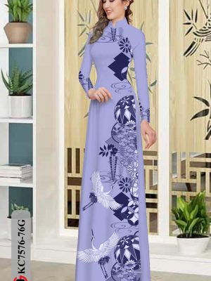 Vải Áo Dài Chim Hạc kiểu mới AD KC7576 25 1604906820 678 Vai Ao Dai Chim Hac kieu moi AD KC7576