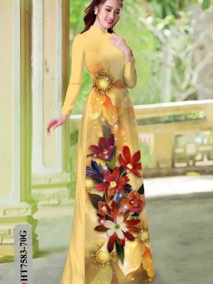 Vải Áo Dài Hoa In 3D thiết kế 2020 AD HT7583 25 1605083376 139 Vai Ao Dai Hoa In 3D thiet ke 2020 AD