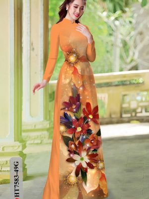 Vải Áo Dài Hoa In 3D thiết kế 2020 AD HT7583 28 1605083377 224 Vai Ao Dai Hoa In 3D thiet ke 2020 AD
