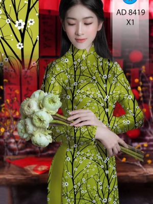 Vải Áo Dài Hoa Nhí kiểu mới AD 8419 21 1605084090 738 Vai Ao Dai Hoa Nhi kieu moi AD 8419