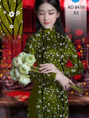 Vải Áo Dài Hoa Nhí kiểu mới AD 8419 23 1605084090 781 Vai Ao Dai Hoa Nhi kieu moi AD 8419