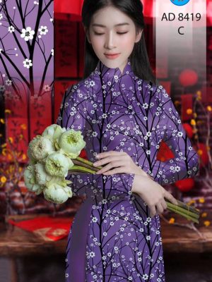 Vải Áo Dài Hoa Nhí kiểu mới AD 8419 33 1605084092 93 Vai Ao Dai Hoa Nhi kieu moi AD 8419