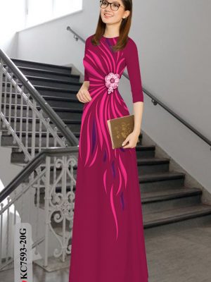 Vải Áo Dài Hoa In 3D thiết kế 2020 AD KC7593 20 1605085528 257 Vai Ao Dai Hoa In 3D thiet ke 2020 AD