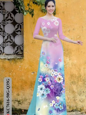 Vải Áo Dài Hoa Cúc kiểu mới AD KC7616 23 1605496394 143 Vai Ao Dai Hoa Cuc kieu moi AD KC7616