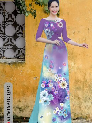 Vải Áo Dài Hoa Cúc kiểu mới AD KC7616 24 1605496394 734 Vai Ao Dai Hoa Cuc kieu moi AD KC7616