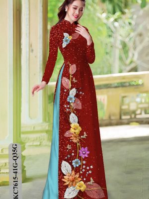 Vải Áo Dài Hoa In 3D thiết kế 2020 AD KC7615 22 1605500752 145 Vai Ao Dai Hoa In 3D thiet ke 2020 AD