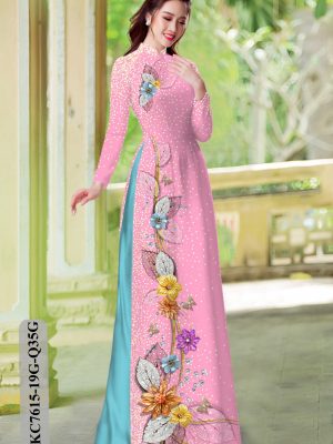 Vải Áo Dài Hoa In 3D thiết kế 2020 AD KC7615 20 1605500752 99 Vai Ao Dai Hoa In 3D thiet ke 2020 AD