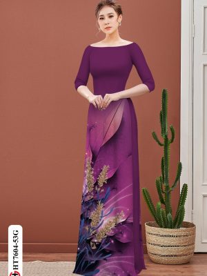 Vải Áo Dài Hoa In 3D kiểu mới AD HT7604 17 1605515616 879 Vai Ao Dai Hoa In 3D kieu moi AD HT7604