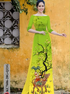 Vải Áo Dài Tranh Đông Hồ thiết kế 2020 AD KC7606 25 1605516753 280 Vai Ao Dai Tranh Dong Ho thiet ke 2020 AD