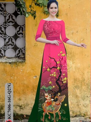 Vải Áo Dài Tranh Đông Hồ thiết kế 2020 AD KC7606 22 1605516753 390 Vai Ao Dai Tranh Dong Ho thiet ke 2020 AD