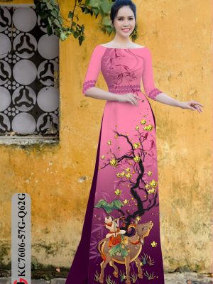 Vải Áo Dài Tranh Đông Hồ thiết kế 2020 AD KC7606 28 1605516754 195 Vai Ao Dai Tranh Dong Ho thiet ke 2020 AD